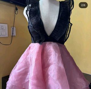 Pink Ruffle Party Dress