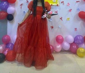 Red Organza Birthday Dress