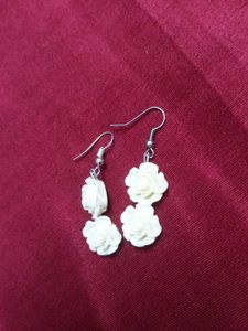 Cute White Earrings 😍