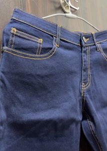 Dark Blue Low Waist Denim