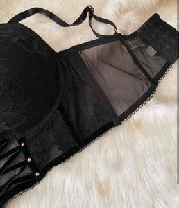 Black Lace Corset Bralette