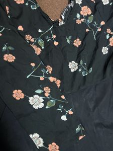 Jumpsuit With Floral Print On Top &amp; Belt