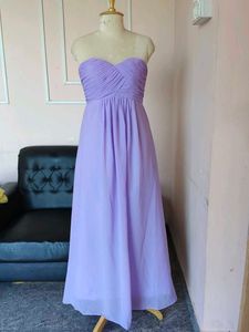 Lilac Strapless Maxi Dress