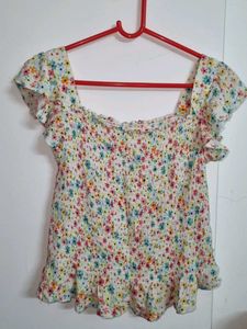Floral Smocked Top