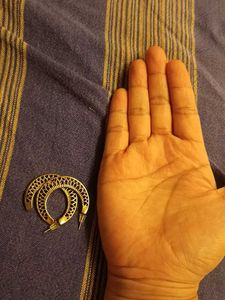 W Brand Gold Hoop Earrings