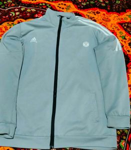 Adidas Manchester United track jacket in light gre