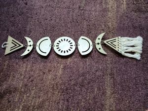 Moon Phases Wooden Wall Hanging