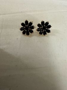 Black Flower Earrings