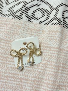 Bow Rhinestone Earrings