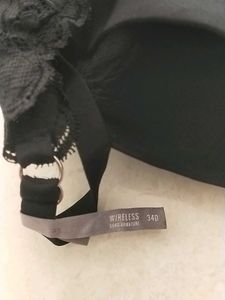 34D Black Lace Detail Bra