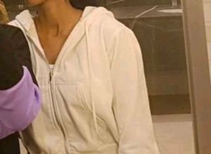 White Cropped Hoodie