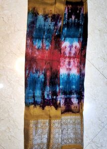 Elegant Mustard &amp; Navy Saree