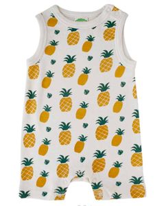 Cute Pineapple Printed Unisex Baby Romper