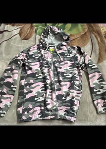 Pink Camo Zip-Up Hoodie