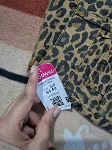 Tiger/Leopard Print Denim Jeans