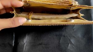 Golden Rhinestone Clutch