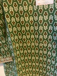 Green Patterned Tunic Top