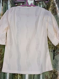 Cream Colour Top For Girls