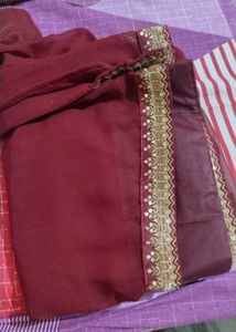 Maroon Bollywood Jacquard Saree