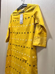 Yellow Polka Dot Kurta.