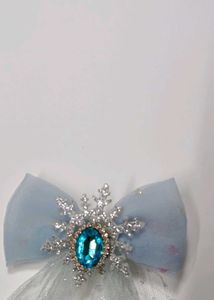 Light Blue Hair Bow Clip