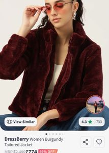 Burgundy Tailored Jacket (Brand New)