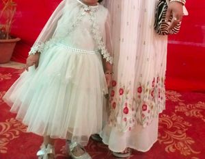 Beautiful Sparkle With Beads Green Frock