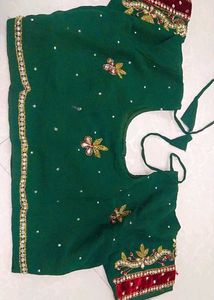 Full Zari Work Bride Saree Hand Made Without Damag