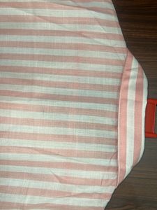 Striped Floral Shirt A Line Kurta