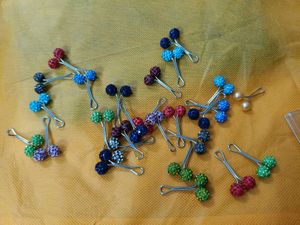Colorful Crystal Hijab Pins 4 Pin