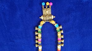 Multicolored Moti Necklace.