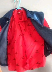 Boys&#39; Denim Vest and Shirt
