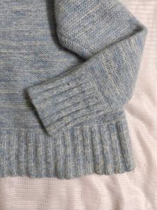 Cozy Blue Knit Turtleneck Sweater