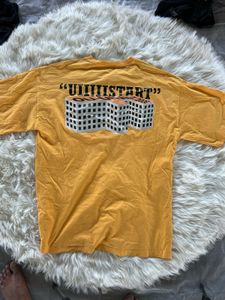 Yellow Graphic Print Tee