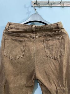 Wide Leg High waist Jeans (rough Looks)