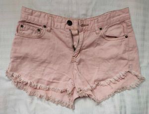 Floral Embroidered Denim + Pink Shorts