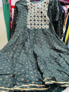 Green Sharara Set