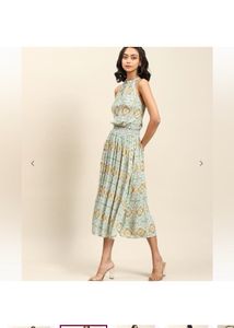 Aarke Ritu KumarPrinted Halter-Neck A-line Dress