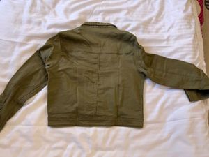 Olive Green Denim Jacket