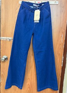 Kotty Wide Leg Blue Jeans