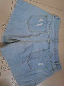 Distressed Denim Shorts
