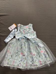 Floral Dress with Headband(18-24) Months Baby