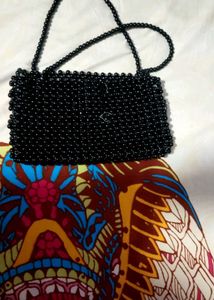 Black Beaded Evening Bag