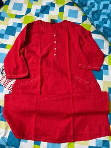 Red Kurta Set