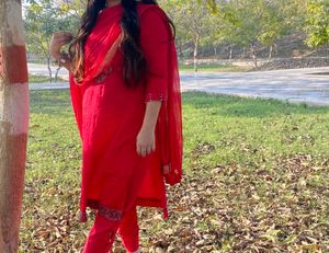 Red Kurta Set &amp; Dupatta