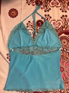 Blue Transparent Top