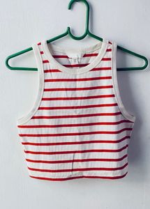 Red and White Striped Tank