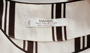 Mango Striped Button-Down Shirt