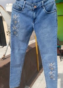 Embroidered Star Jeans