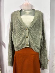Beige Knit Cardigan